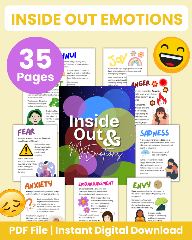 Inside Out Emotions Printable 35 Pages