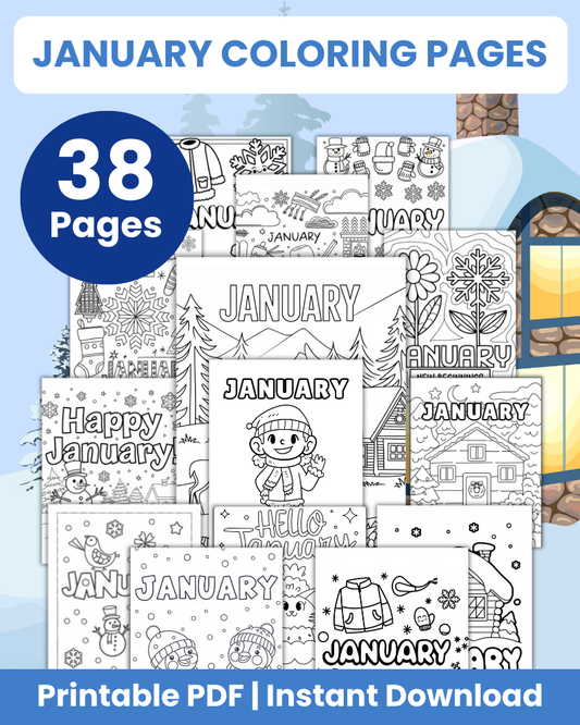 january coloring pages