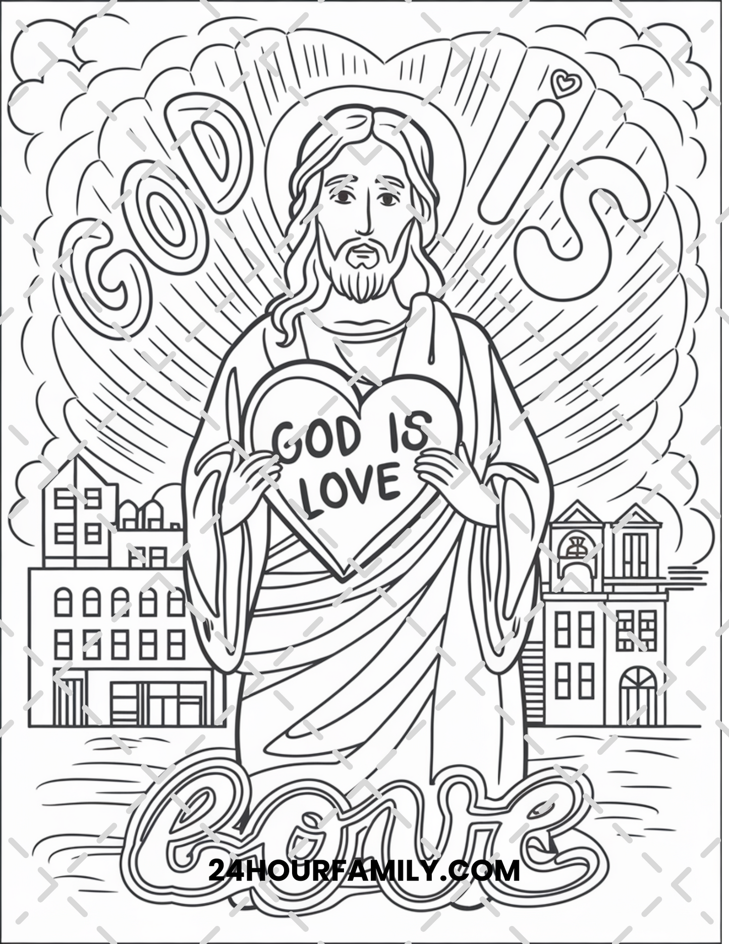 church valentine's coloring pages