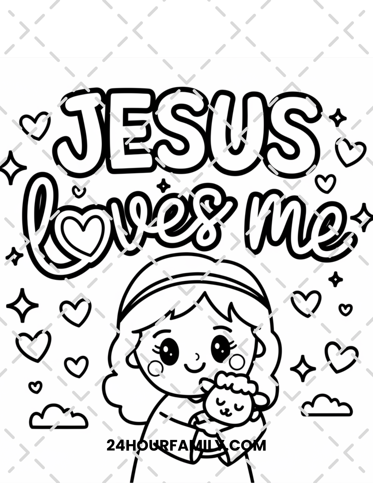 jesus loves me coloring pages