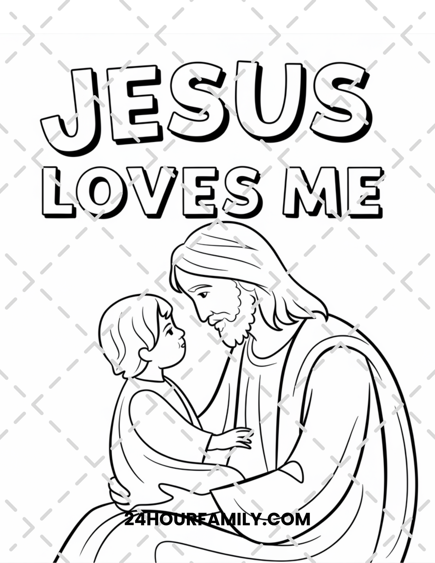 jesus loves me coloring pages