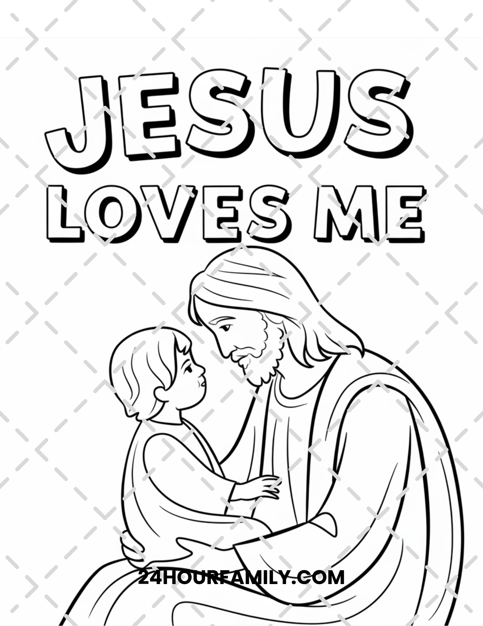 jesus loves me coloring pages