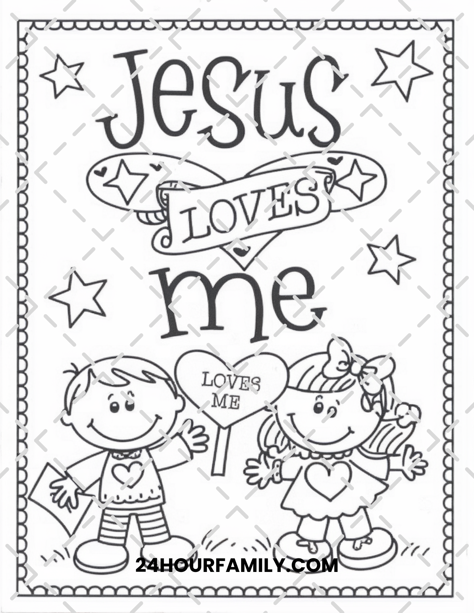 jesus loves me coloring pages