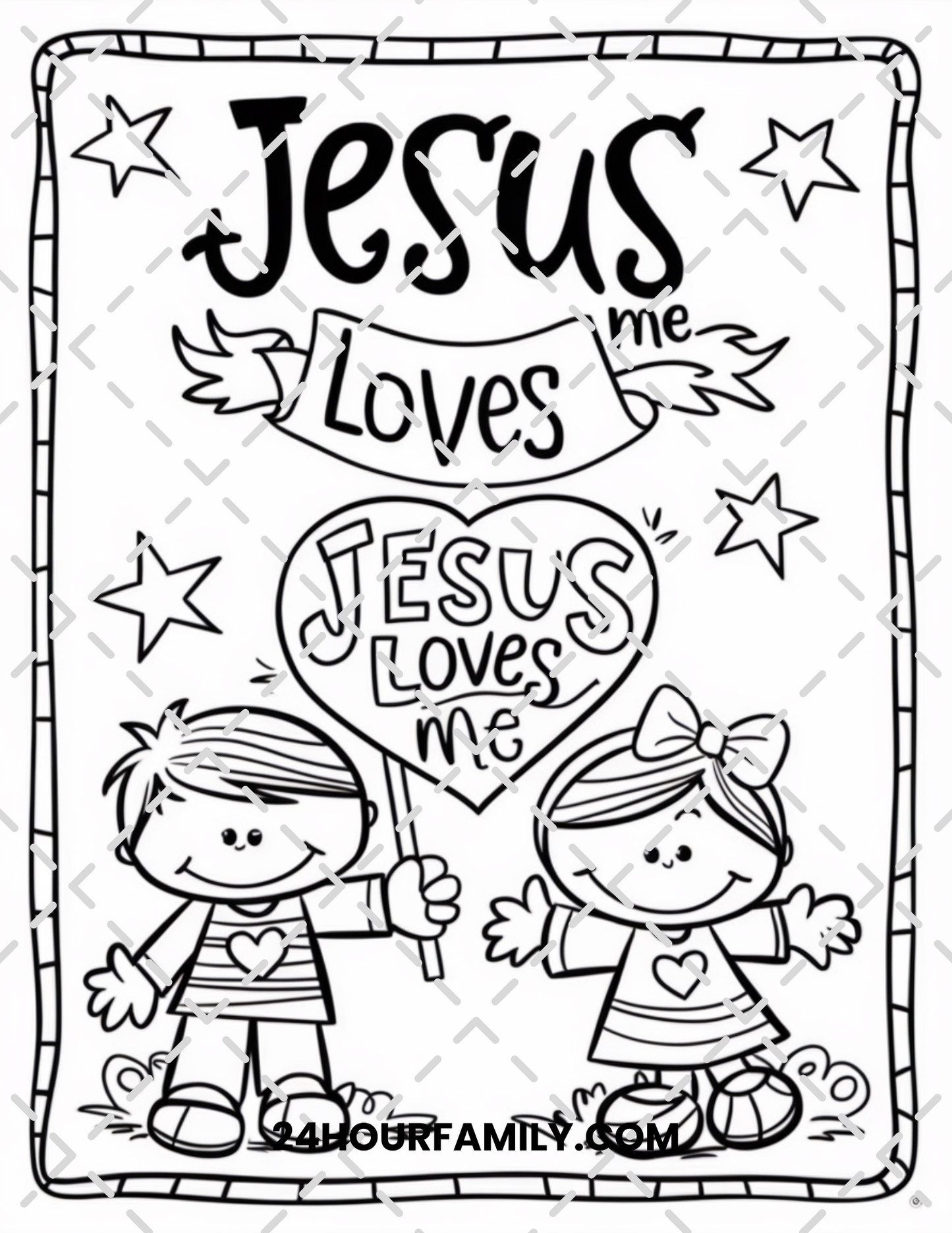 jesus loves me coloring pages