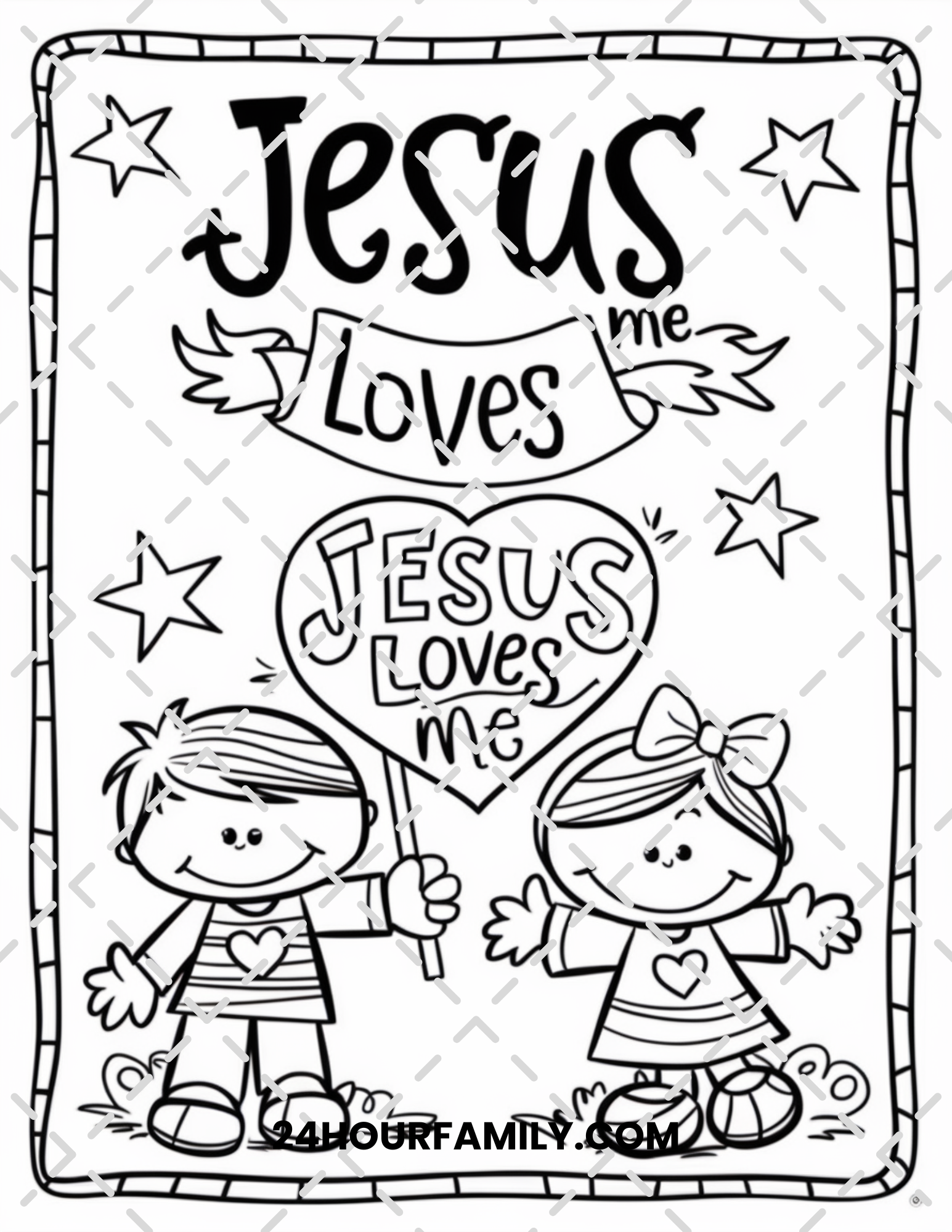 jesus loves me coloring pages