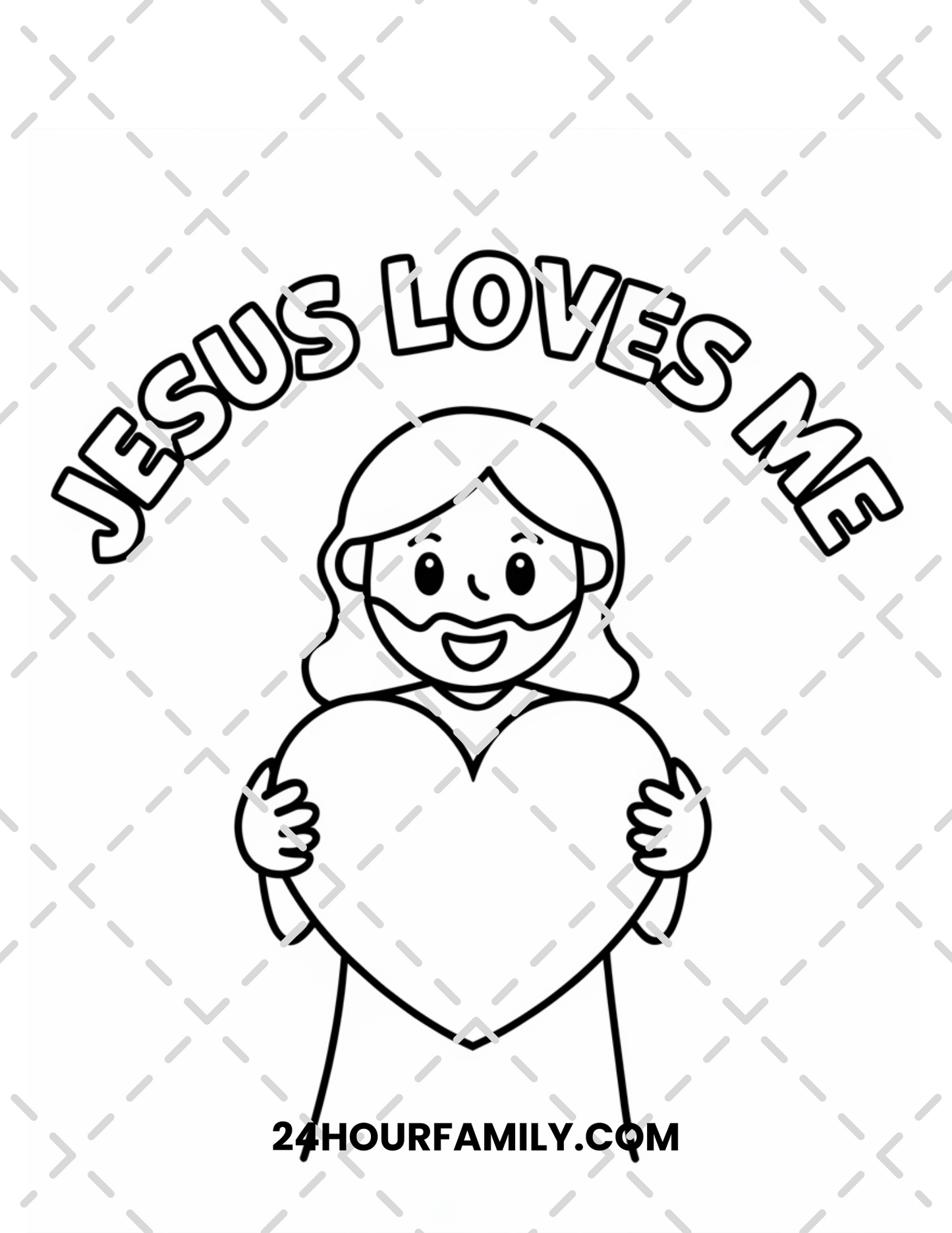 jesus loves me coloring pages