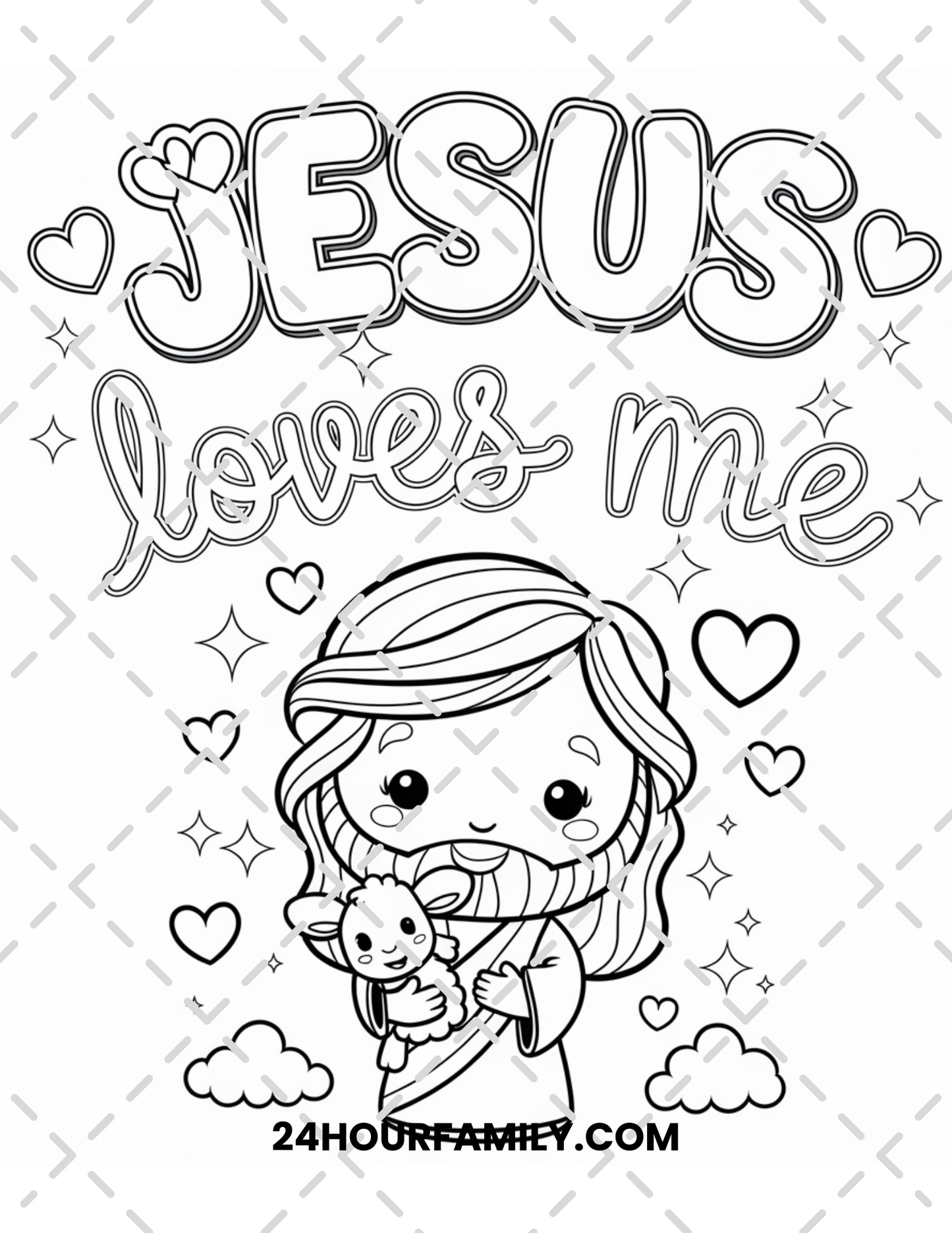 jesus loves me coloring pages