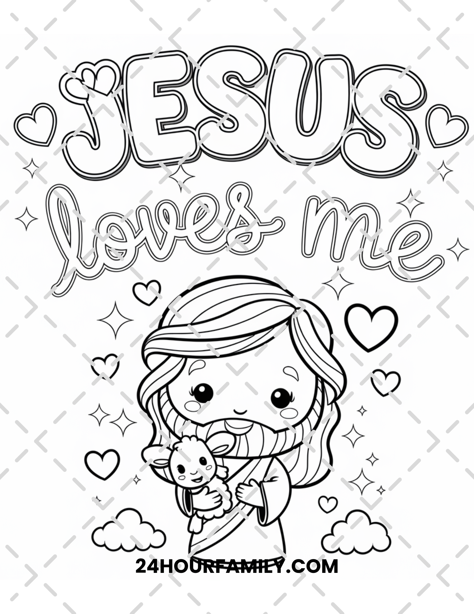 jesus loves me coloring pages