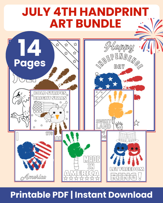 july 4th handprint art bundle