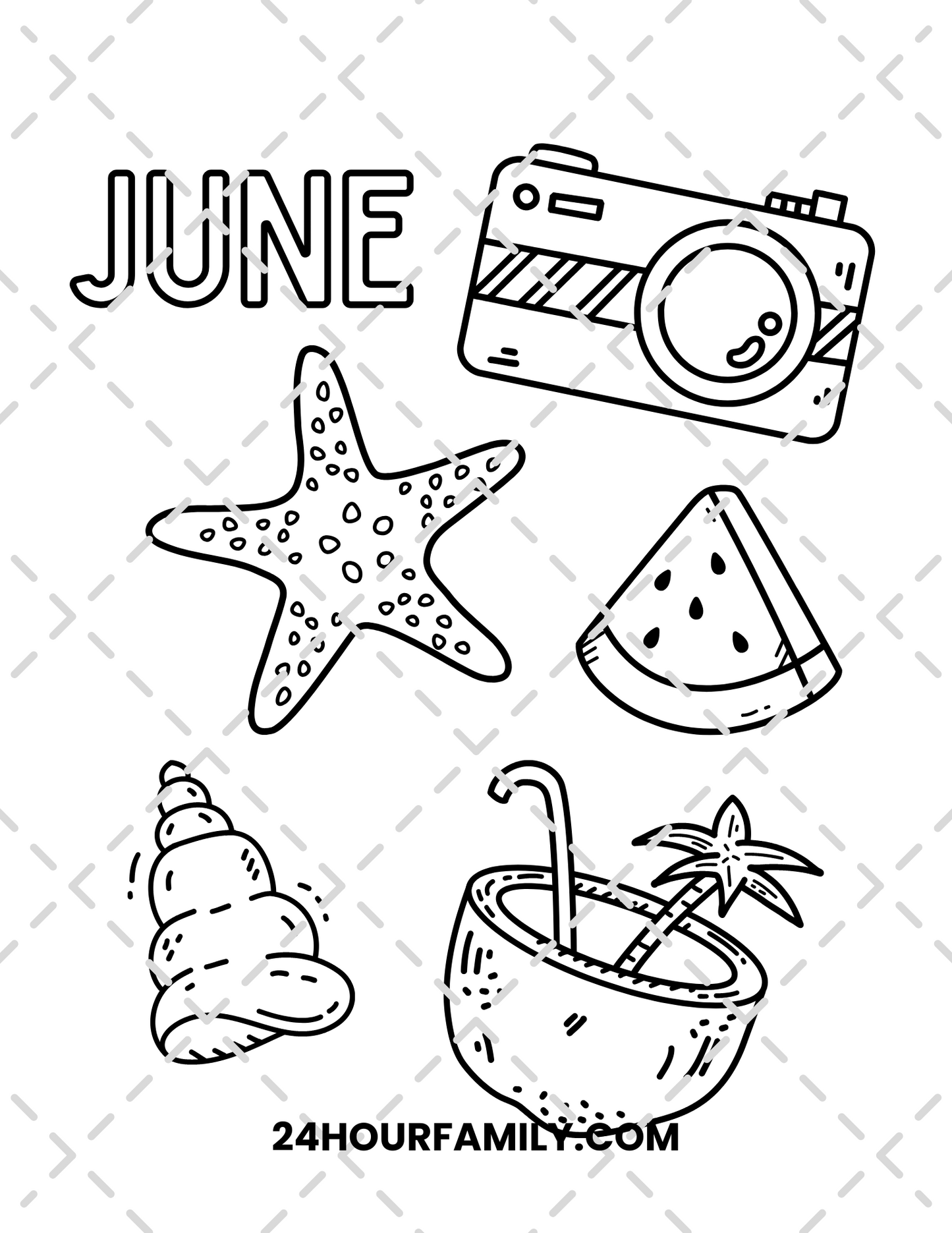 june coloring pages