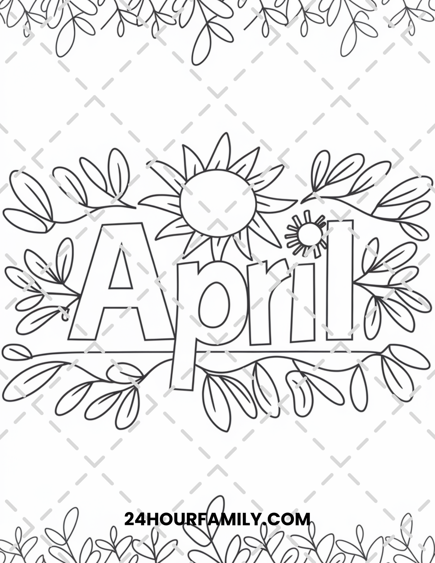 april coloring pages