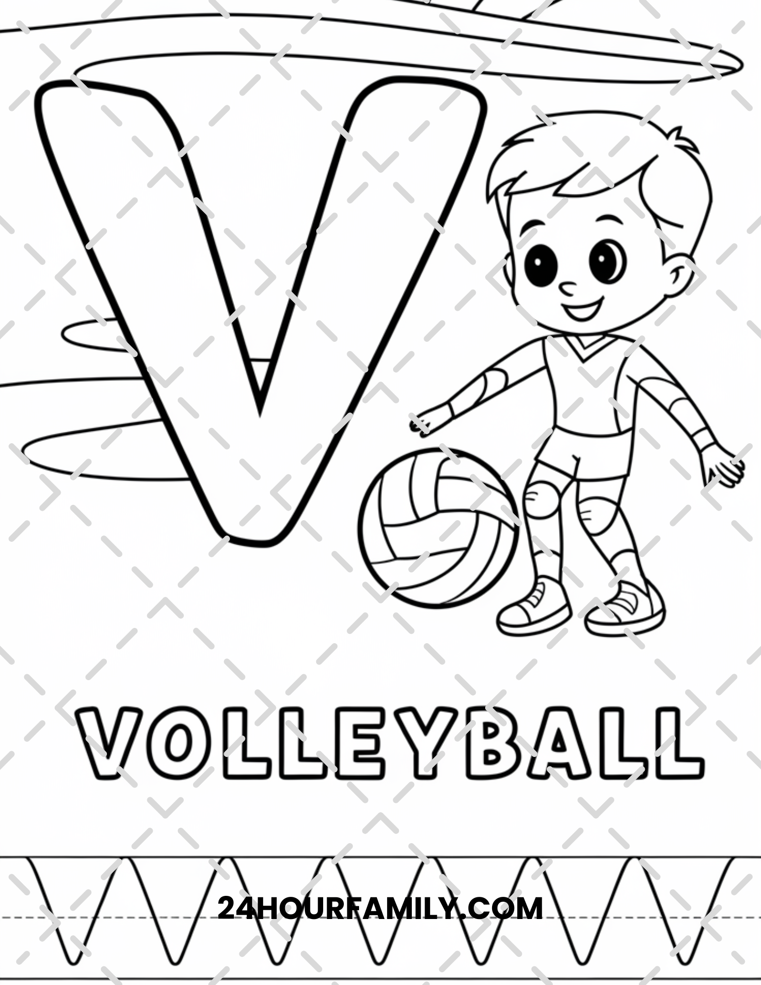 volleyball coloring pages