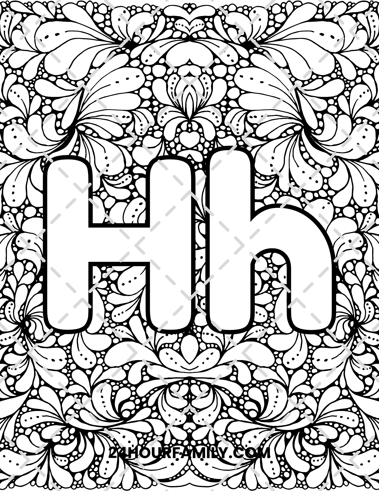 letter h coloring pages