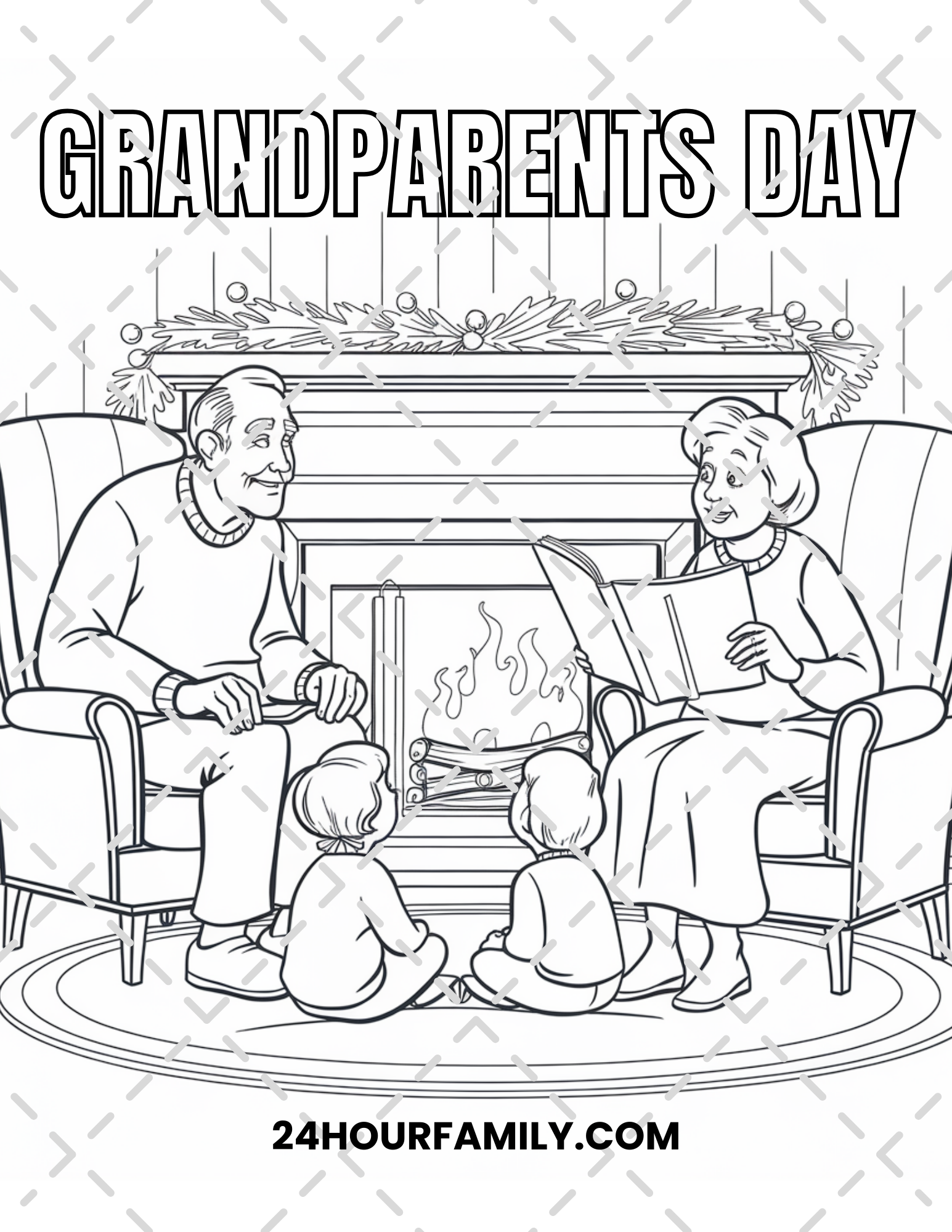 grandparents day coloring pages