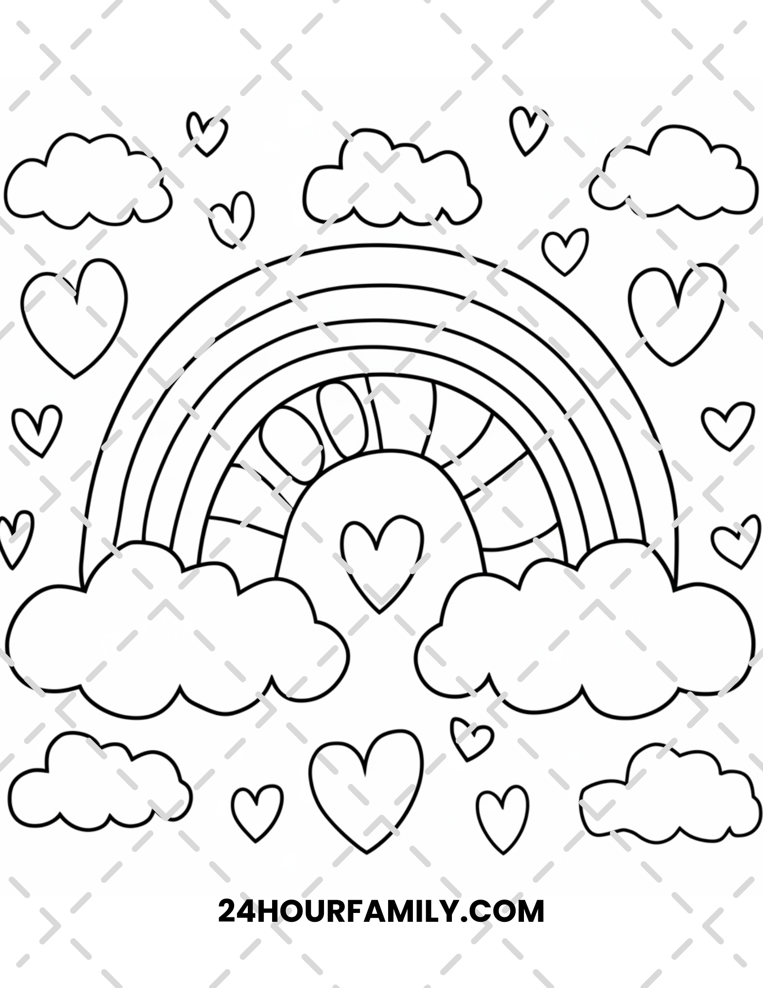 rainbow coloring pages
