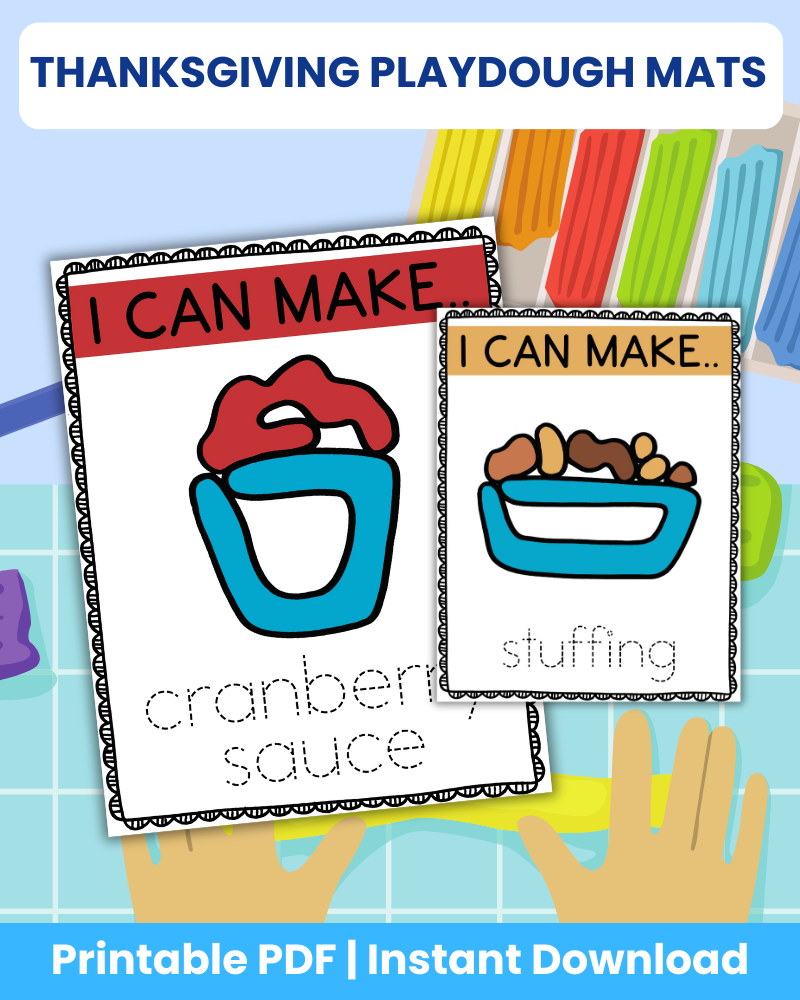 thanksgiving playdough mats coloring pages
