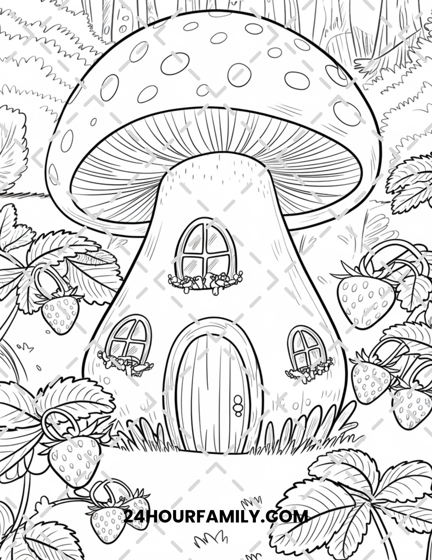 fairy house coloring pages
