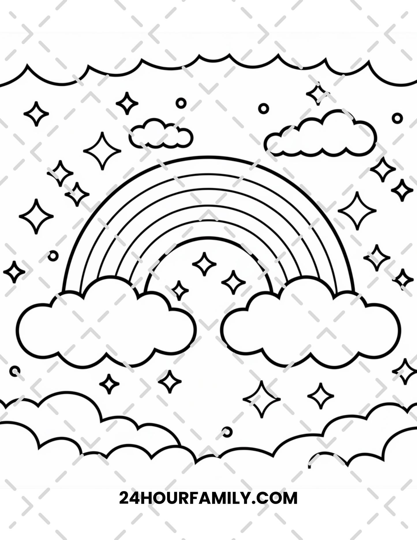 rainbow coloring pages