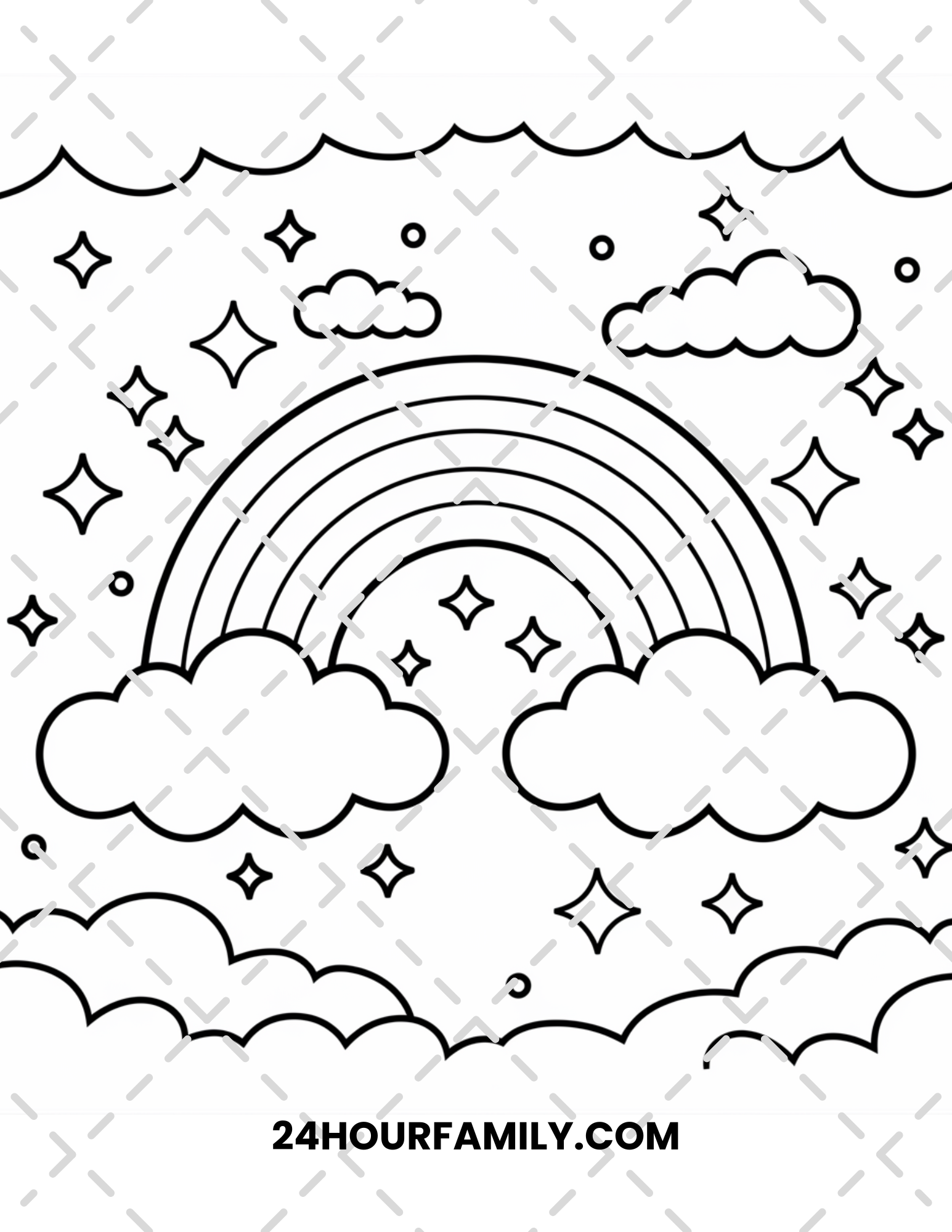 rainbow coloring pages
