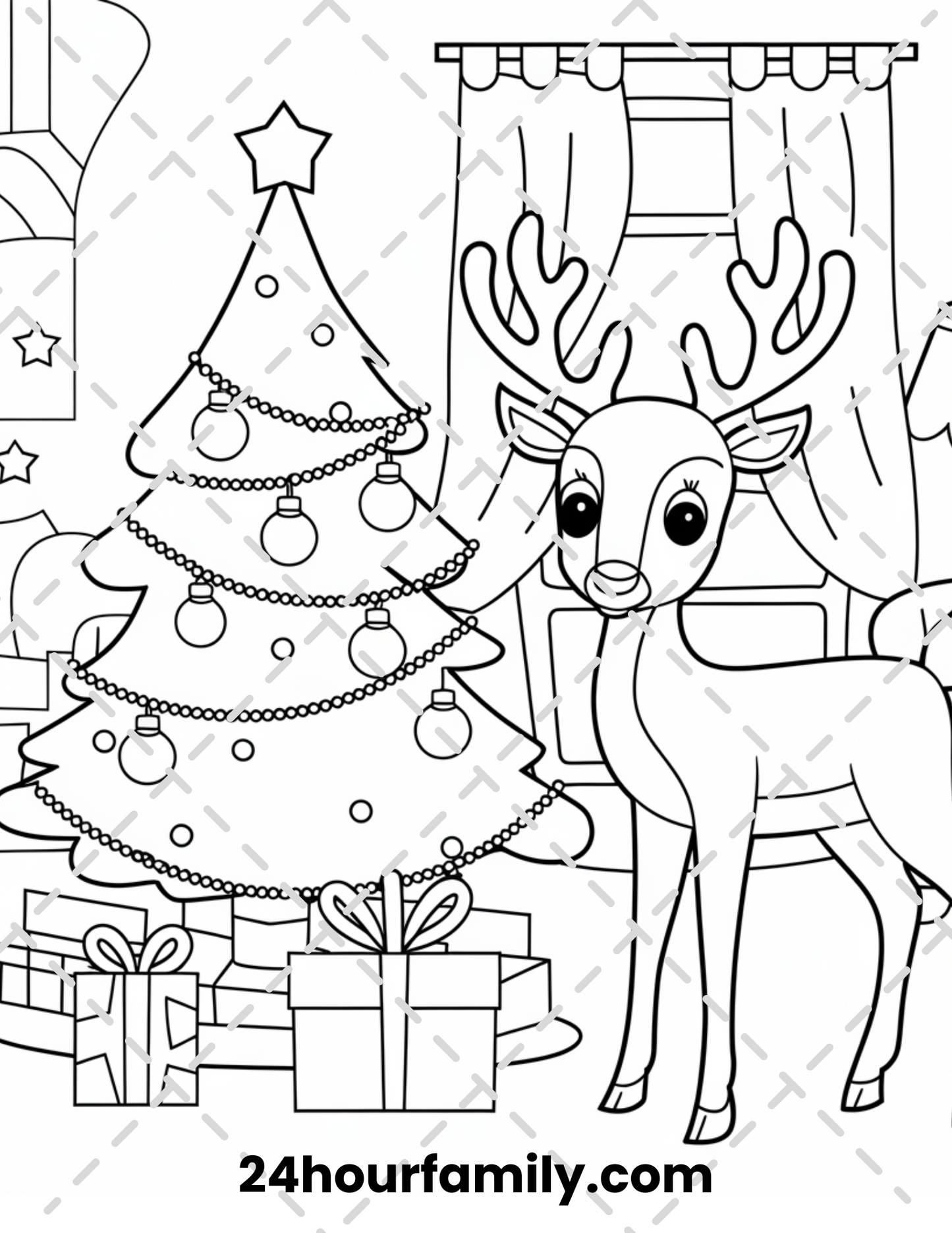 majestic reindeer coloring pages