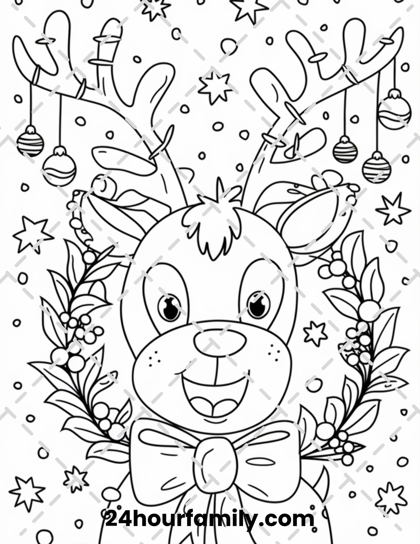 majestic reindeer coloring pages