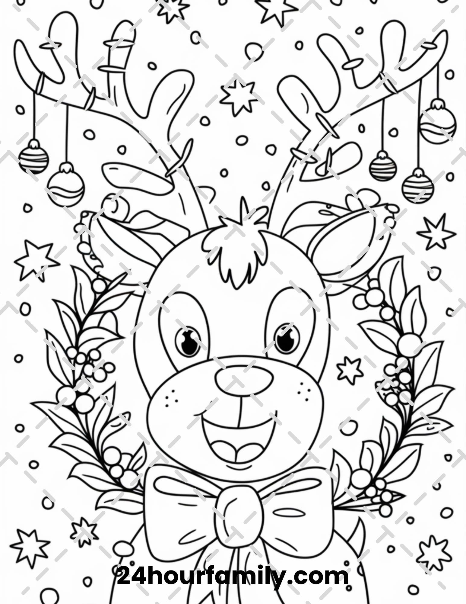 majestic reindeer coloring pages