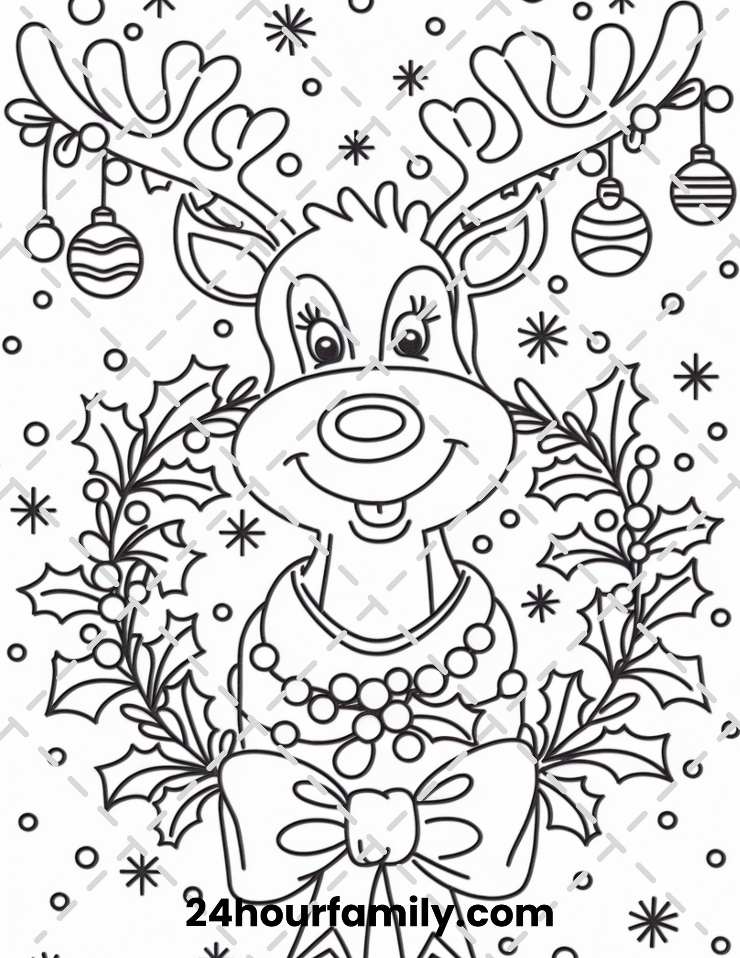 majestic reindeer coloring pages