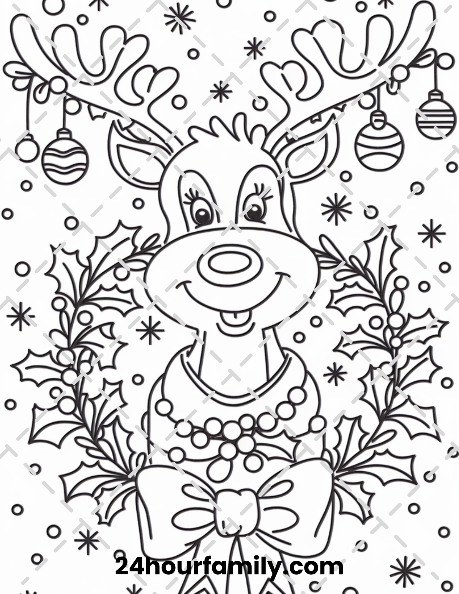 majestic reindeer coloring pages