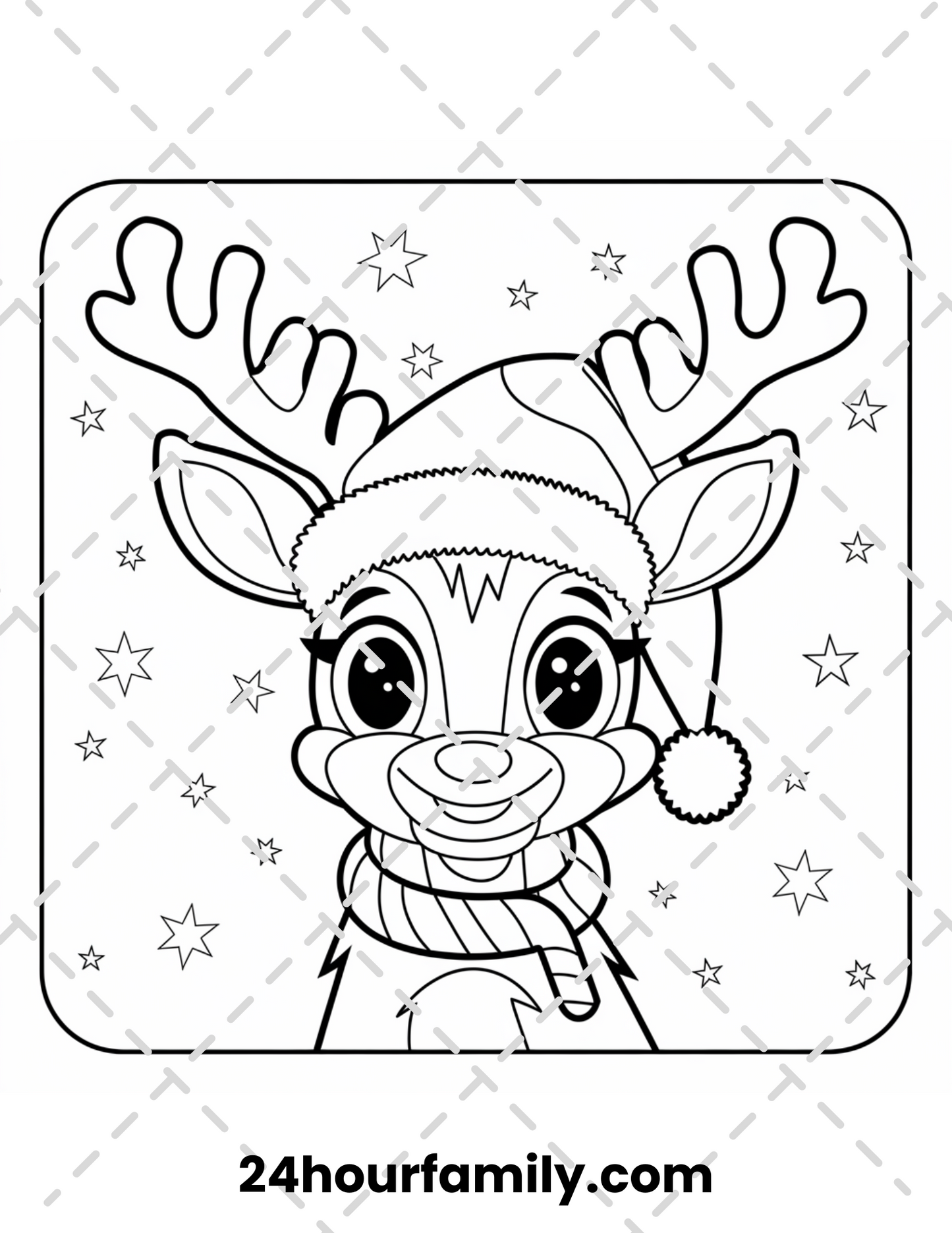 majestic reindeer coloring pages