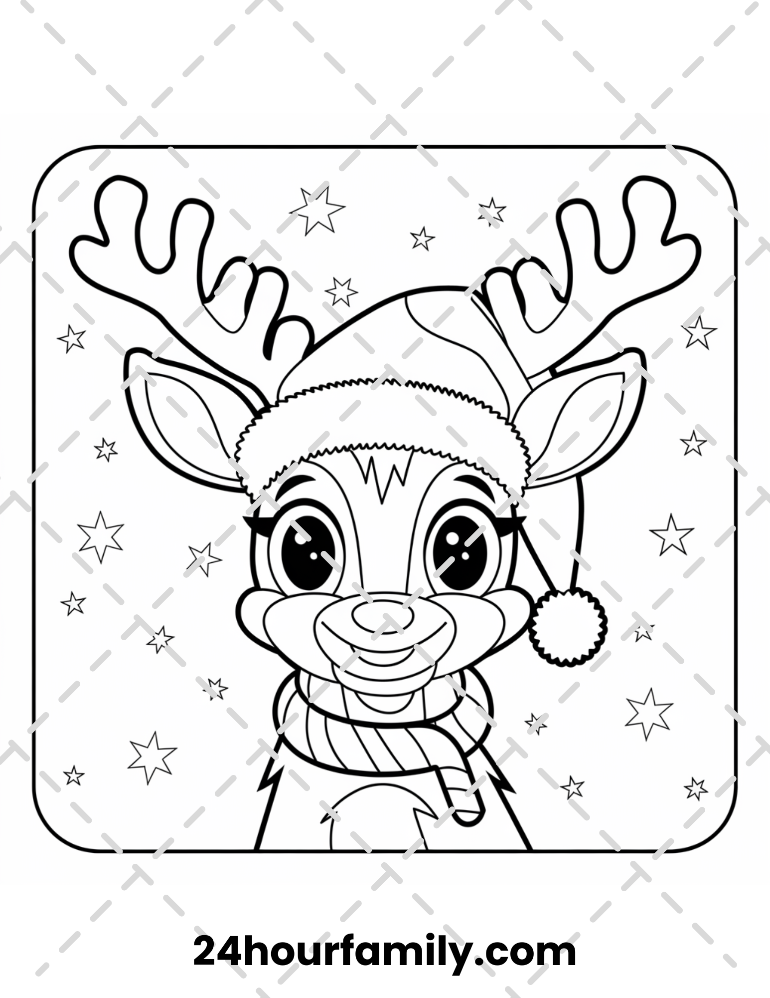 majestic reindeer coloring pages