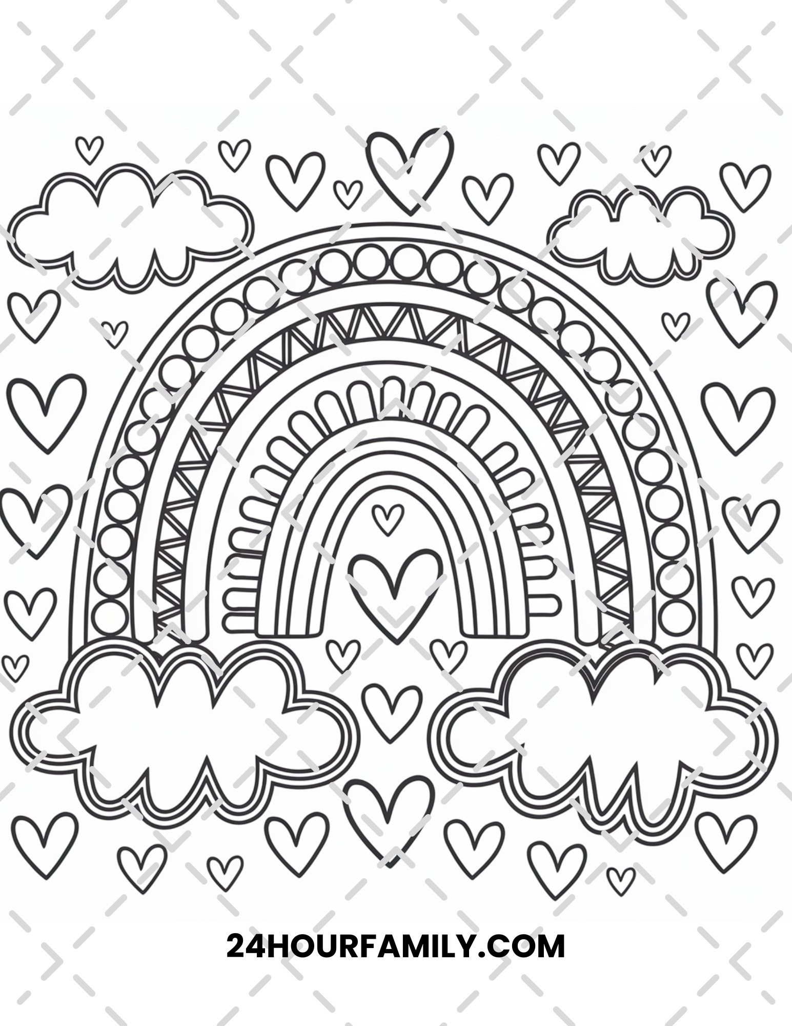 rainbow coloring pages