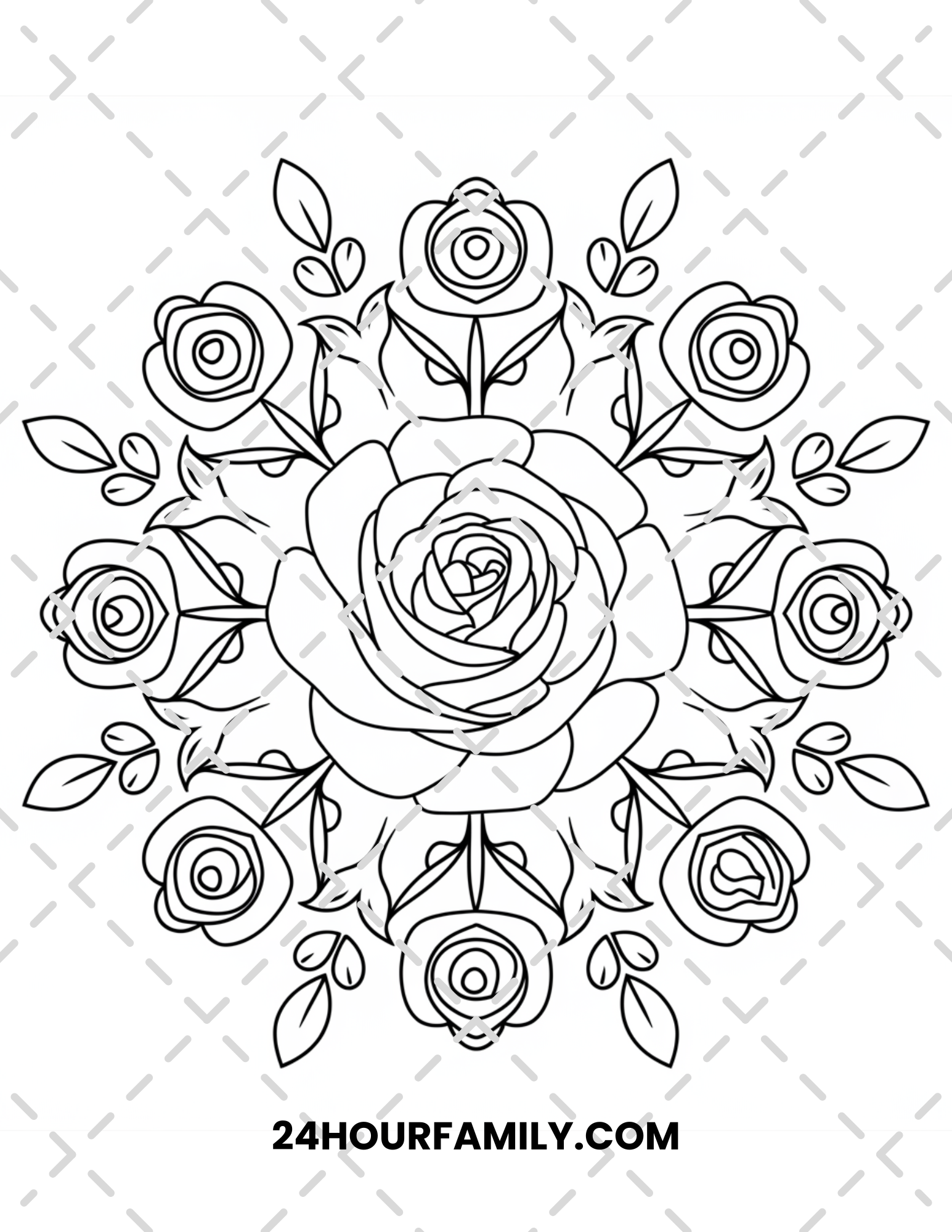 mandala rose coloring pages