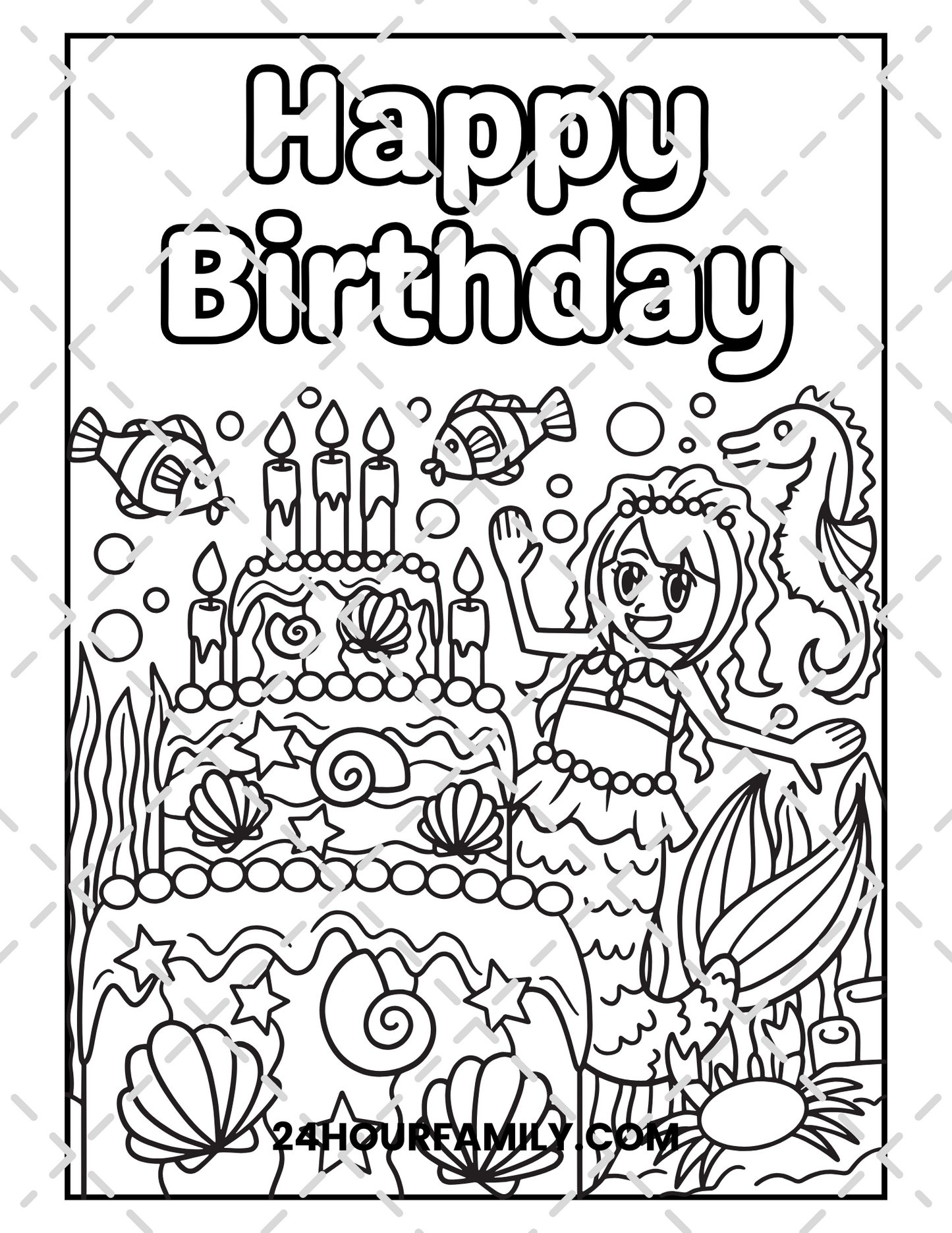 happy birthday coloring pages