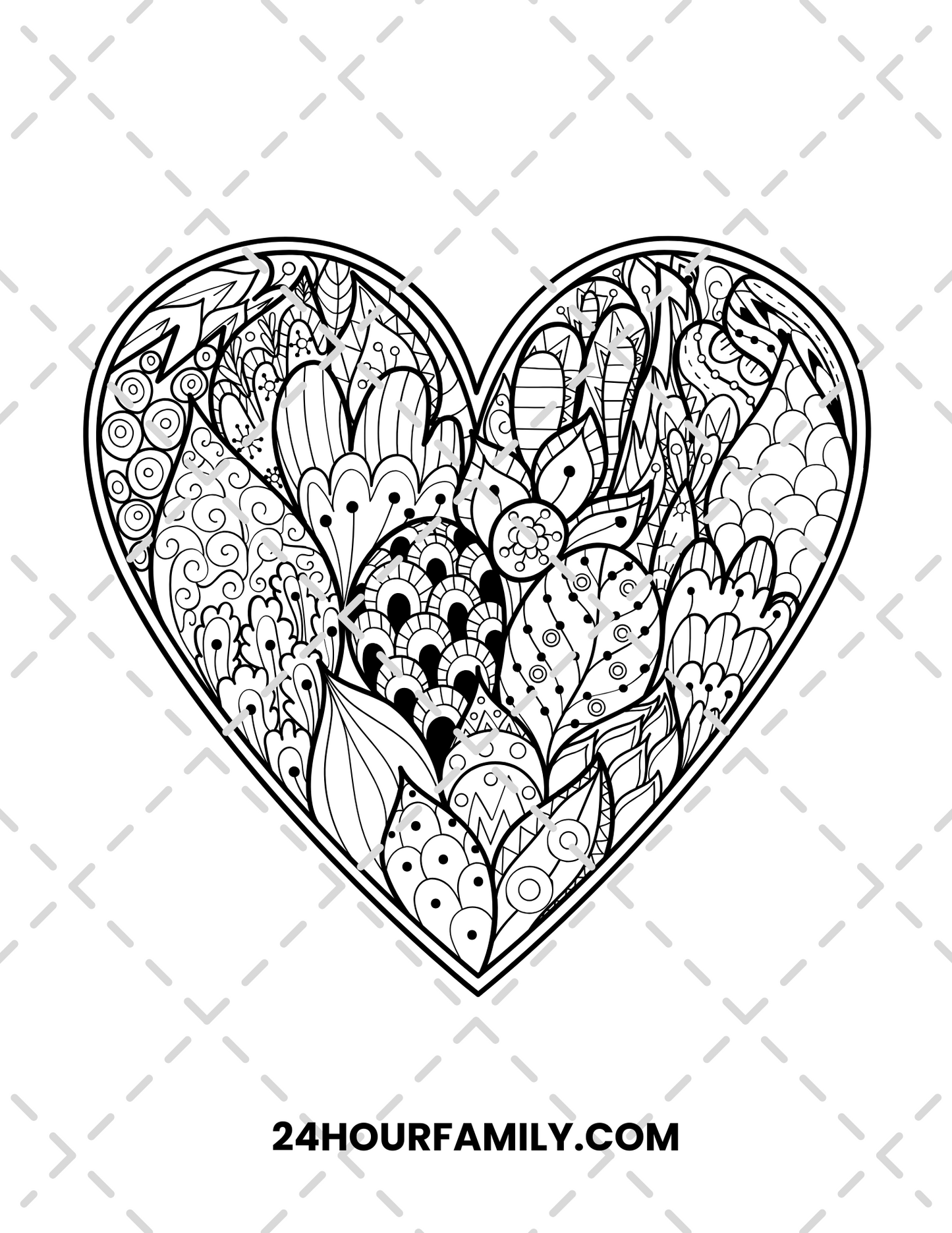 heart mandala coloring pages