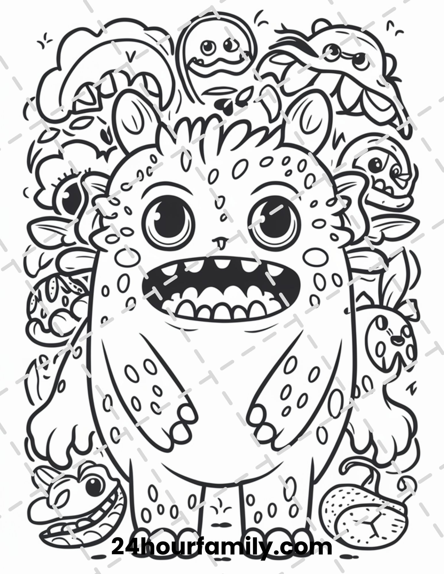 enchanted monster coloring pages