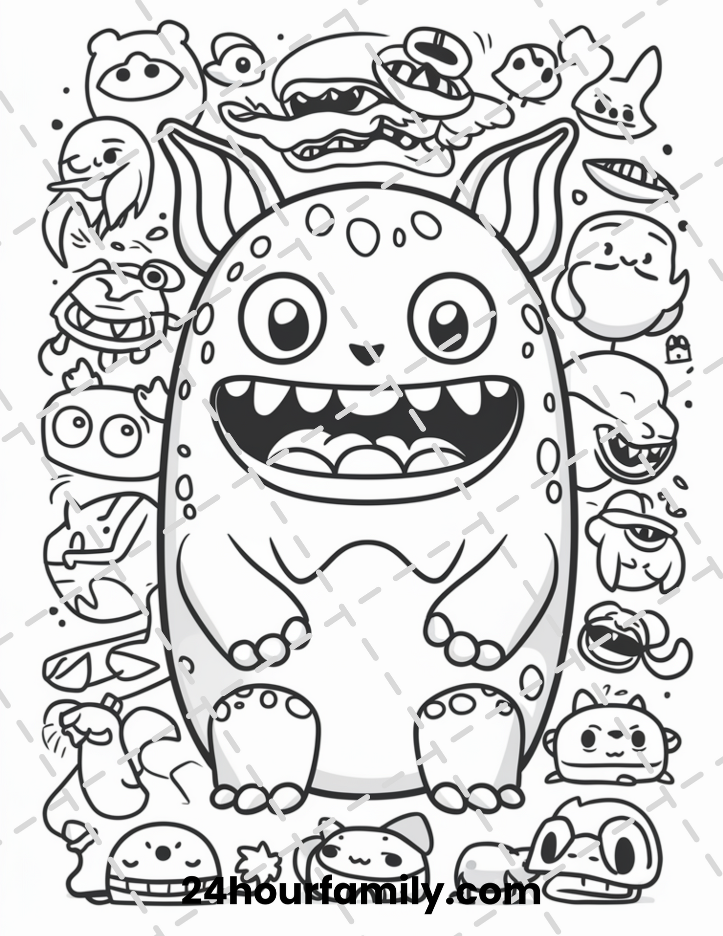 enchanted monster coloring pages