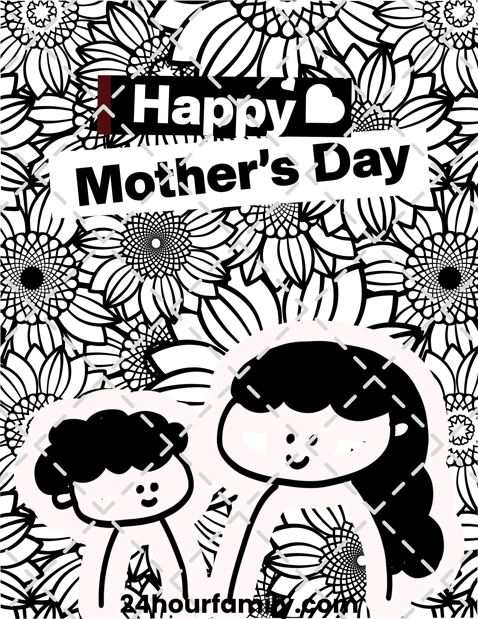 mothers day coloring pages