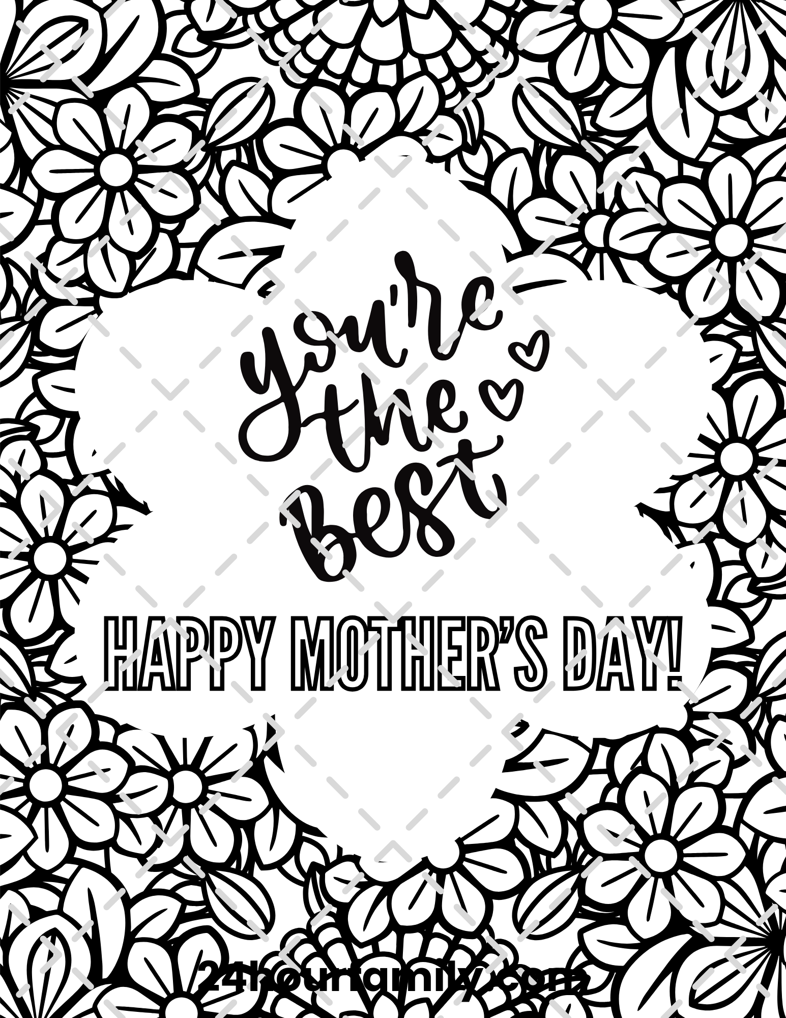 mothers day coloring pages