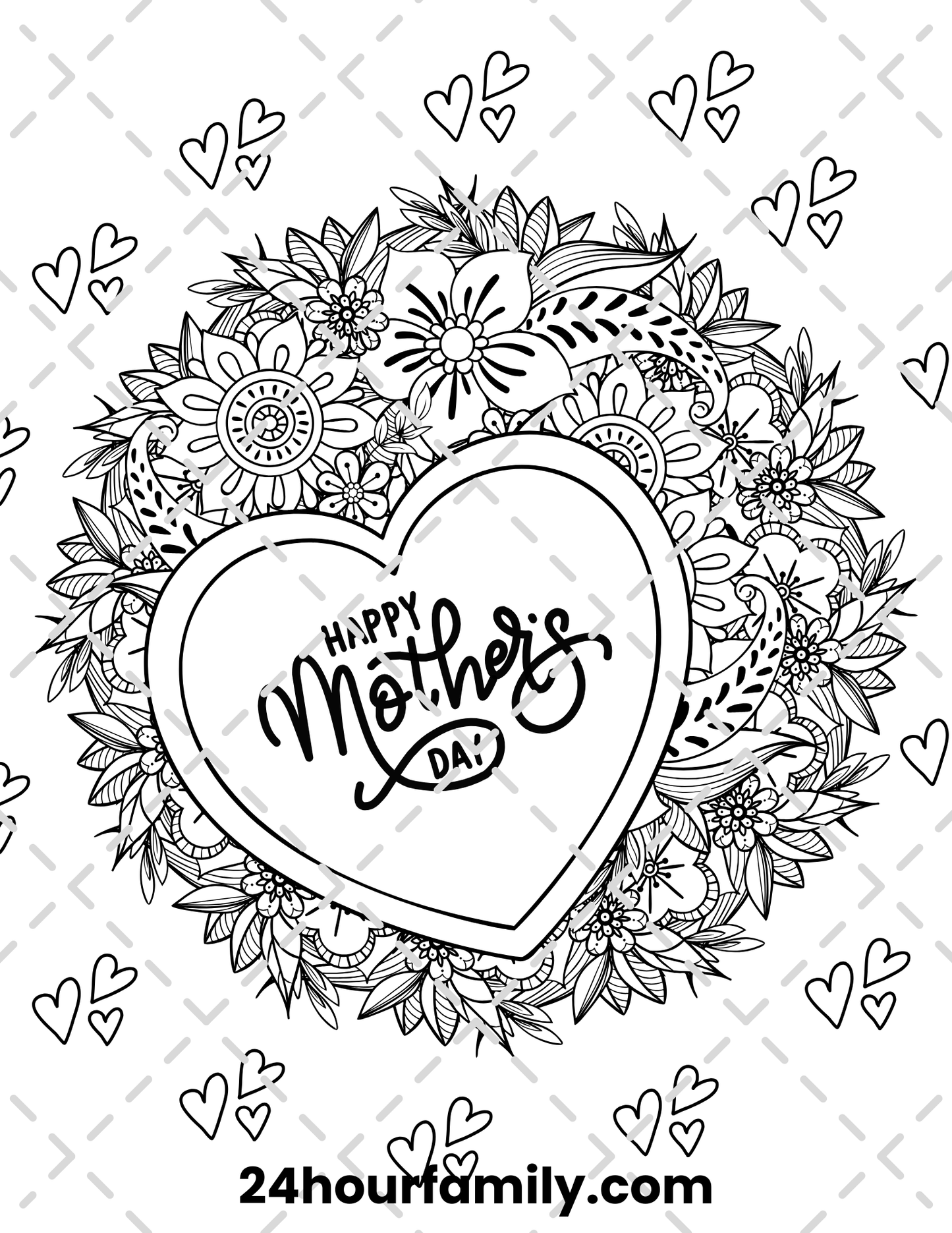 mothers day coloring pages