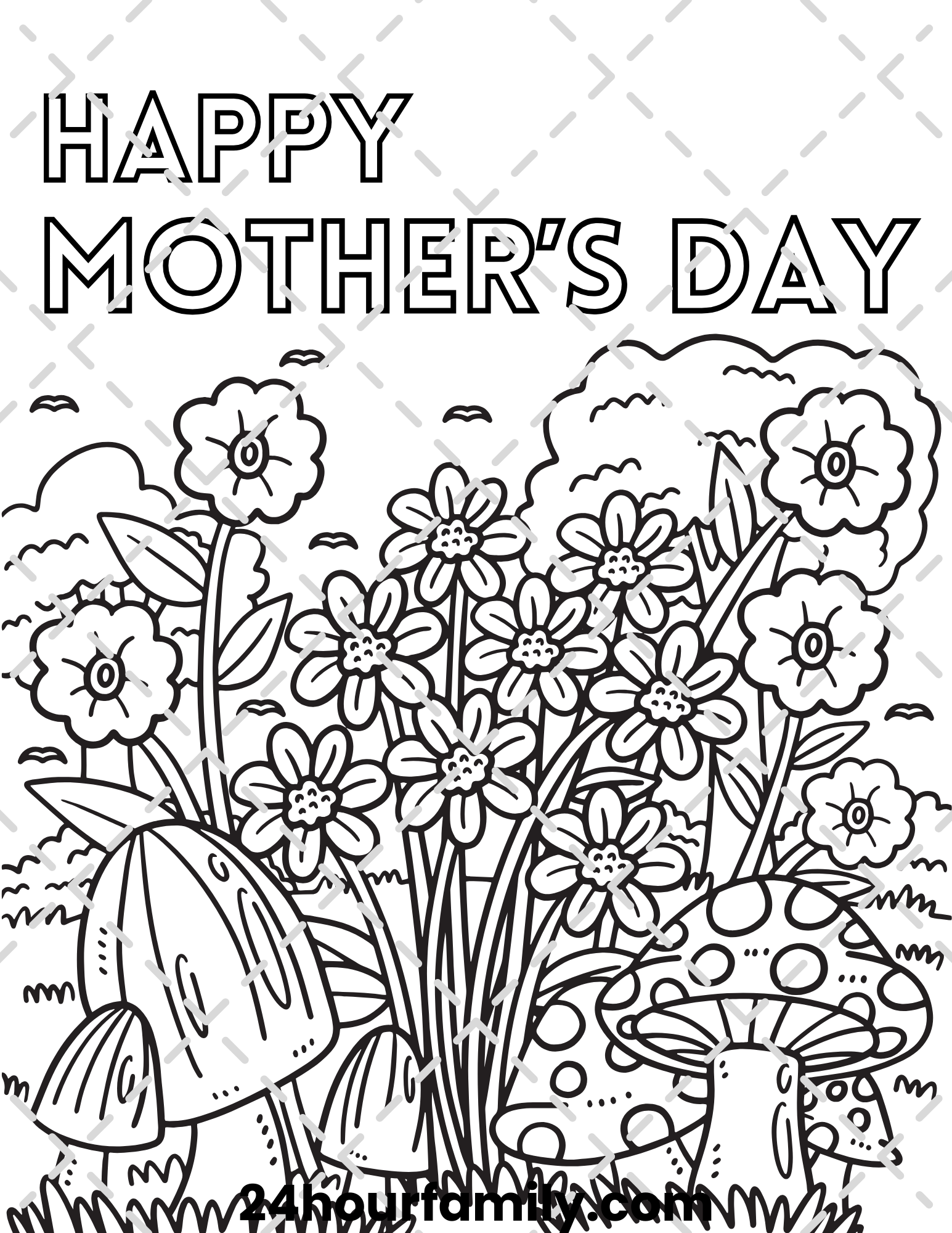 mothers day coloring pages
