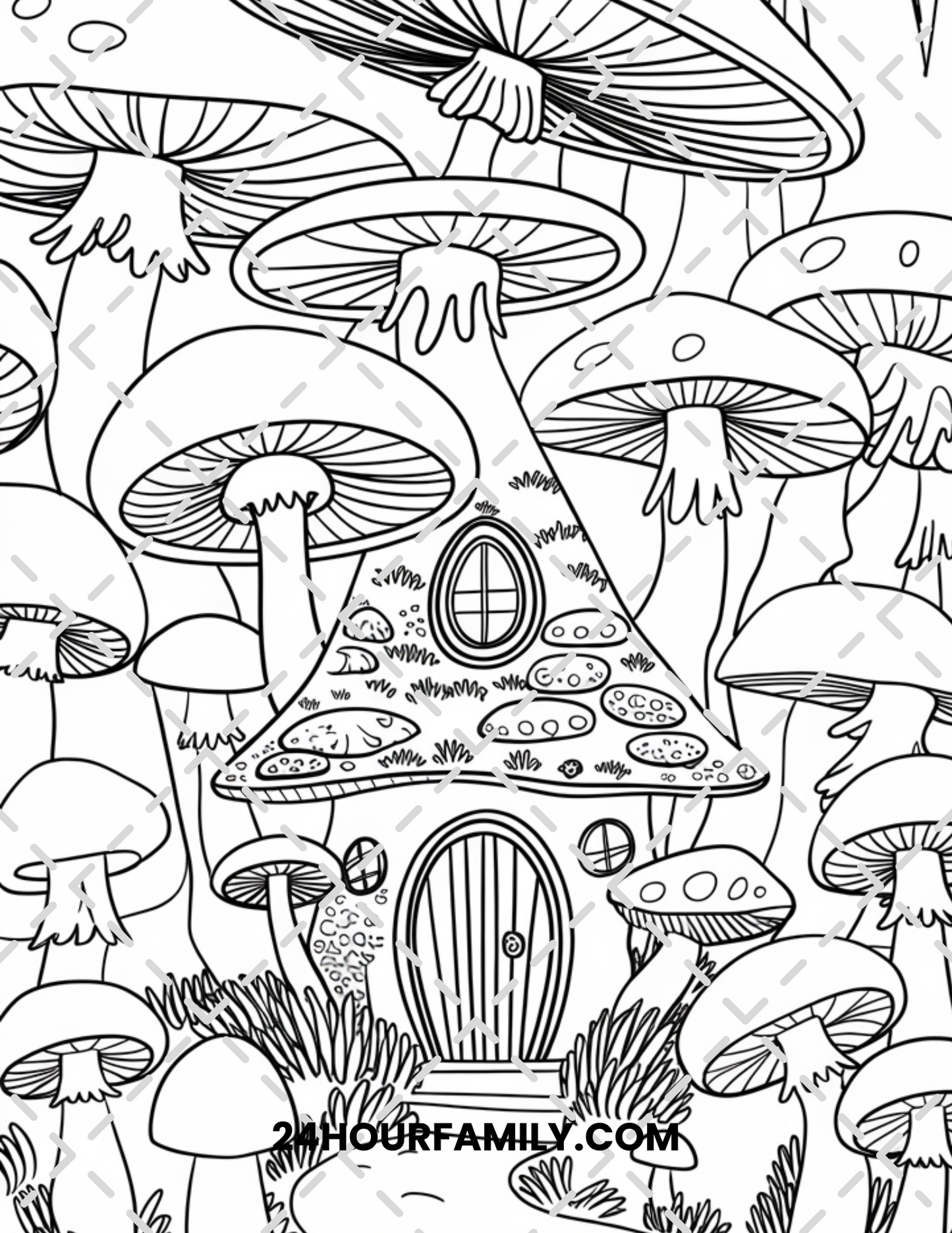 fairy house coloring pages