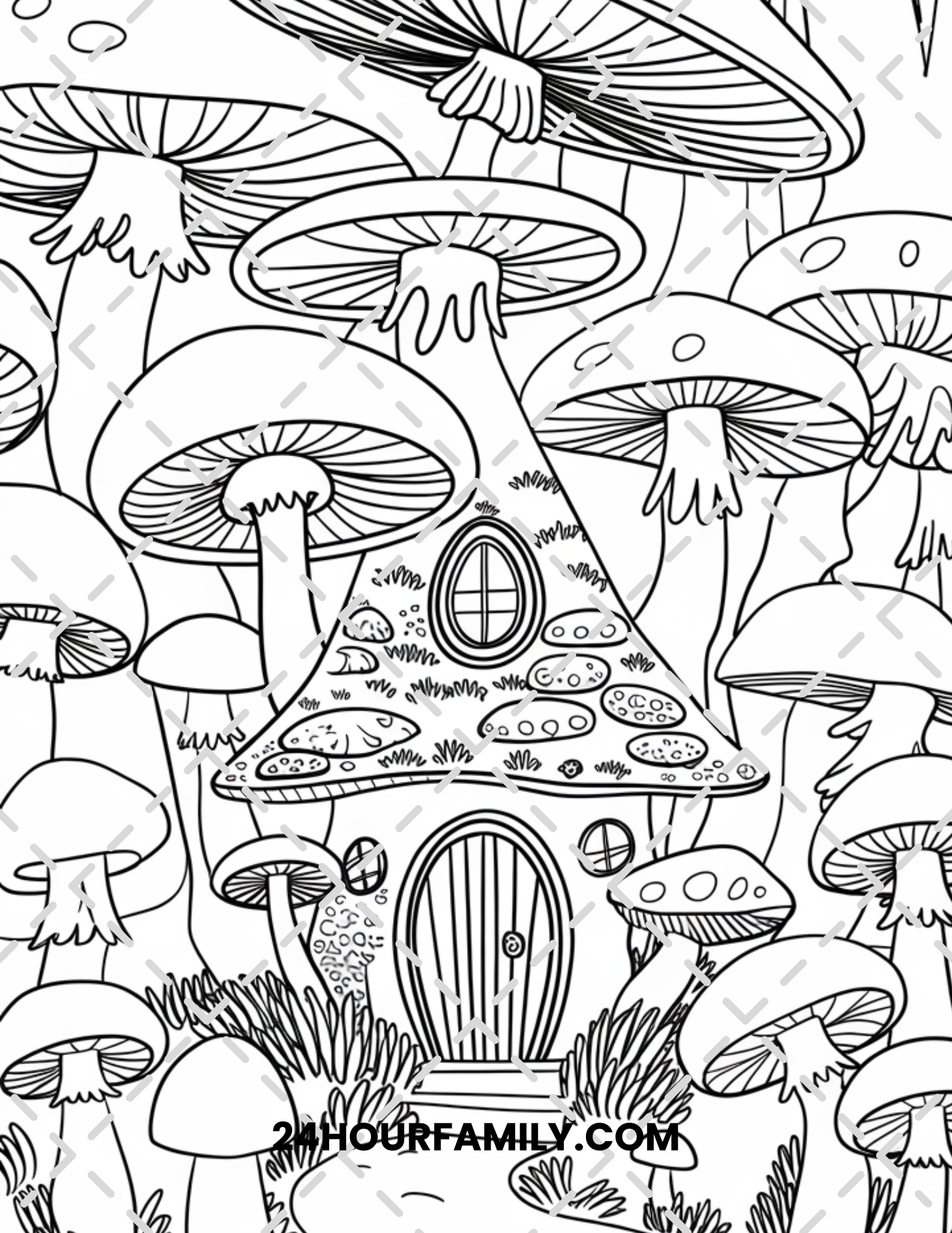 fairy house coloring pages