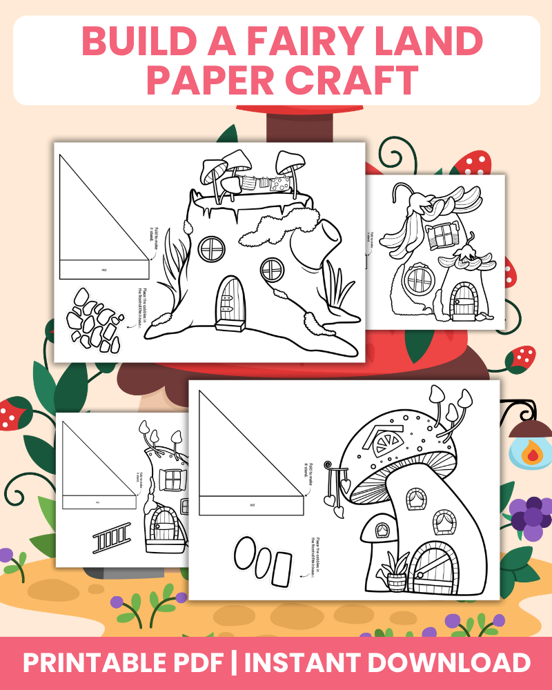 build a fairy land paper craft printable