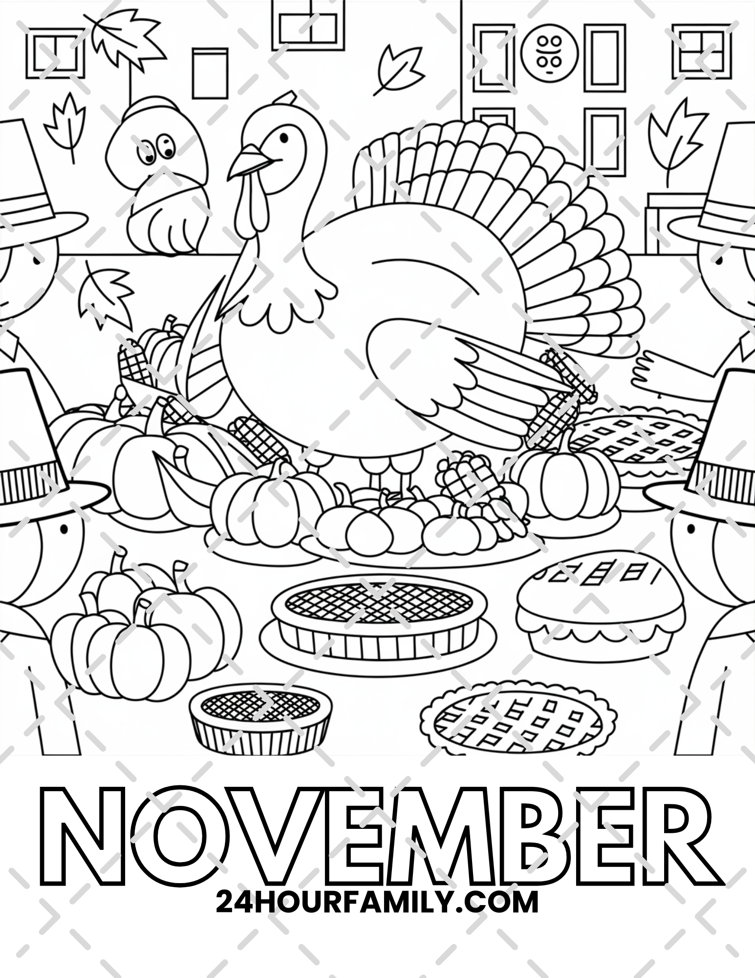 november coloring pages