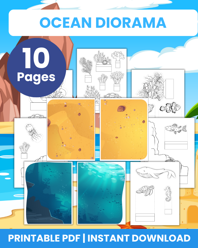 ocean diorama printable crafts