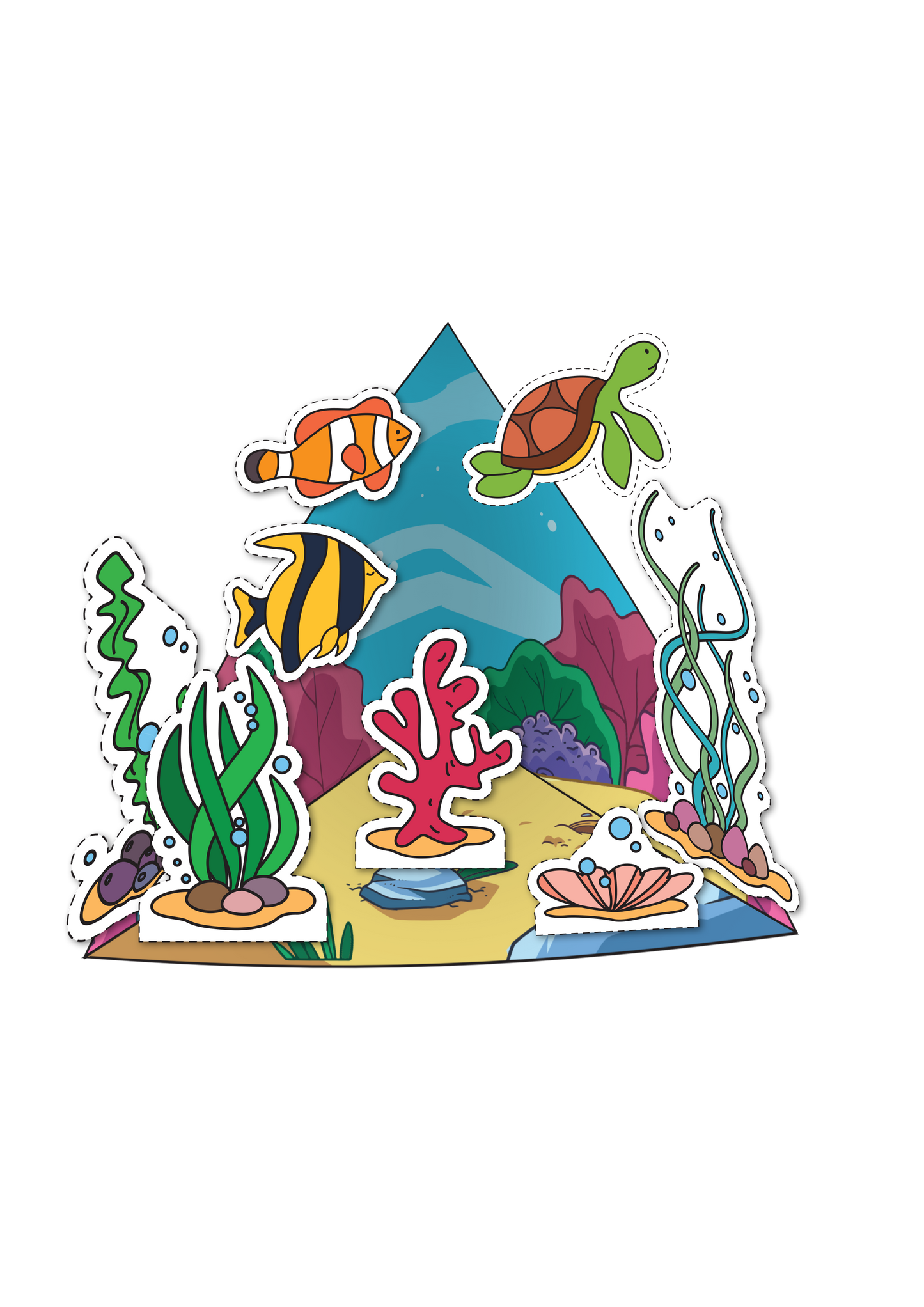 fish diorama printable project