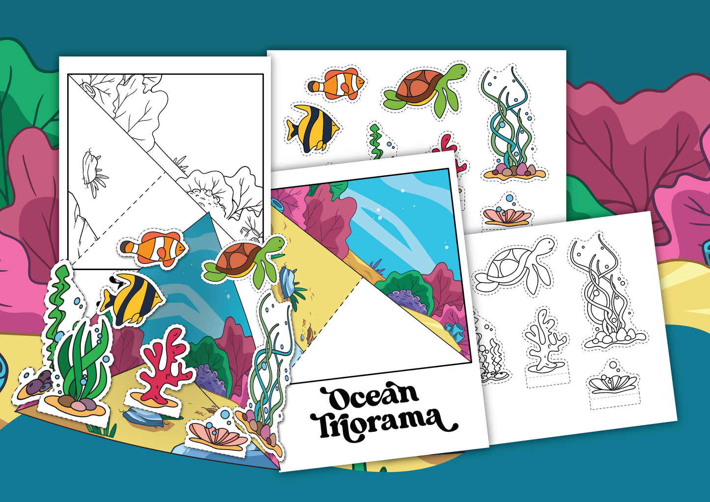 ocean triorama printable