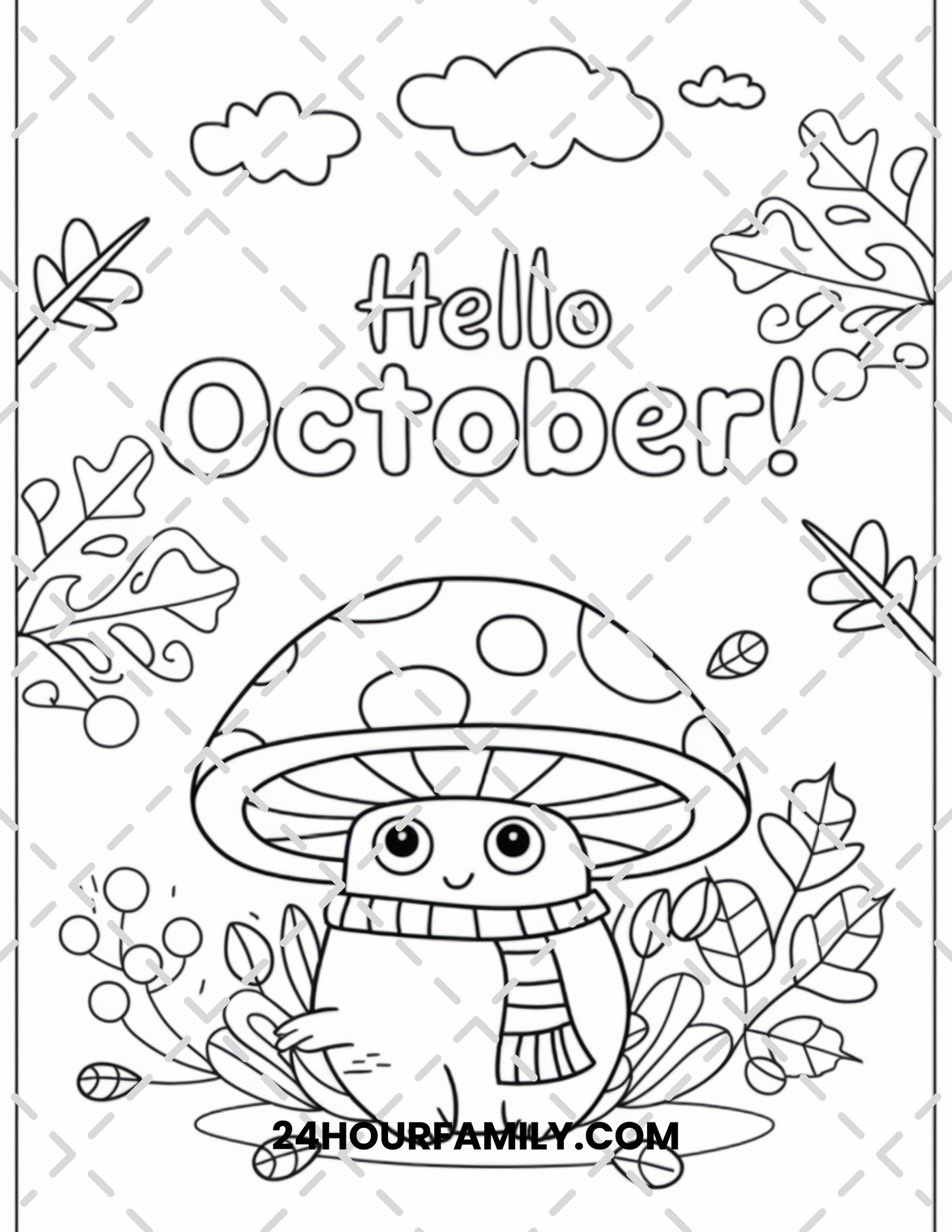 october coloring pages