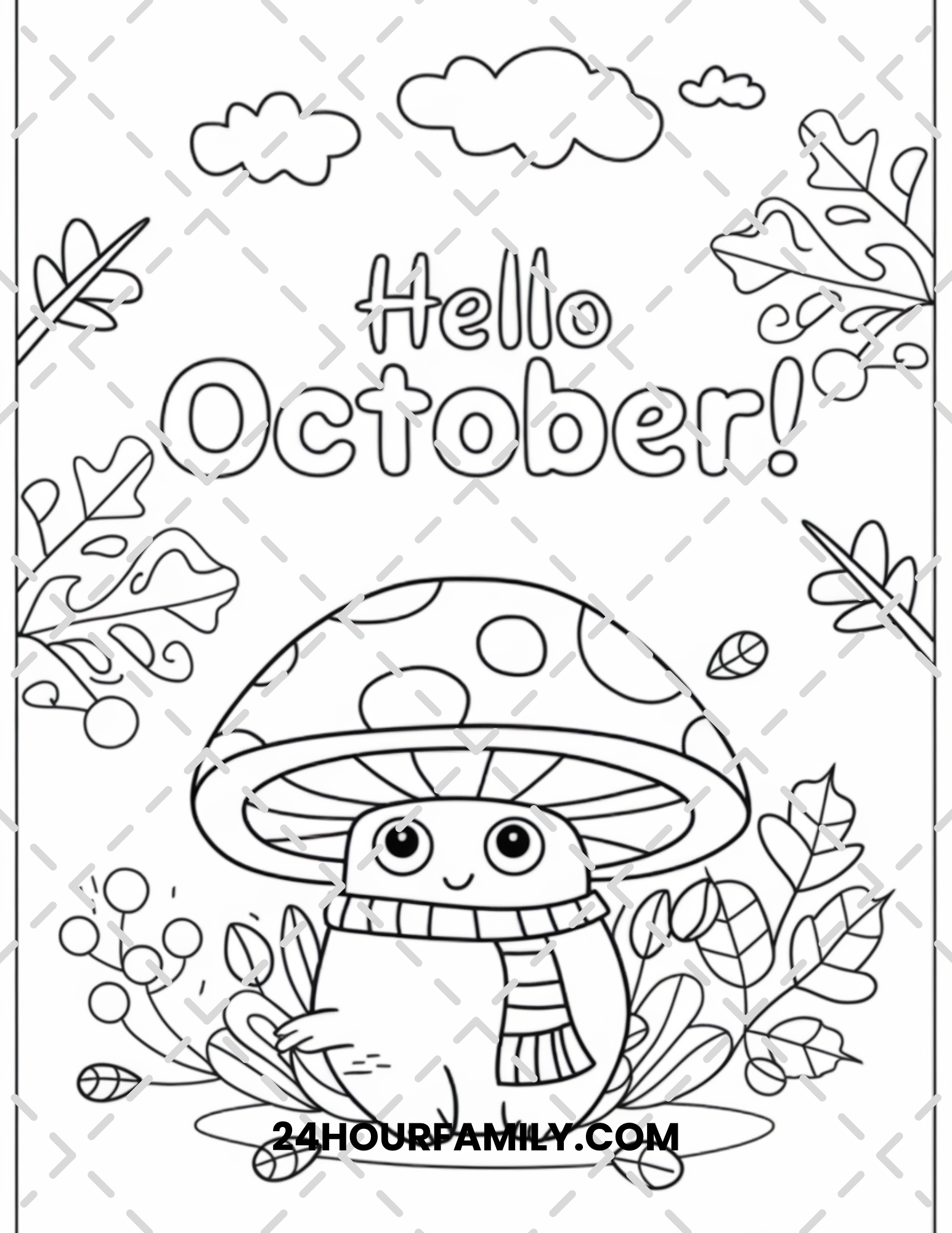 october coloring pages