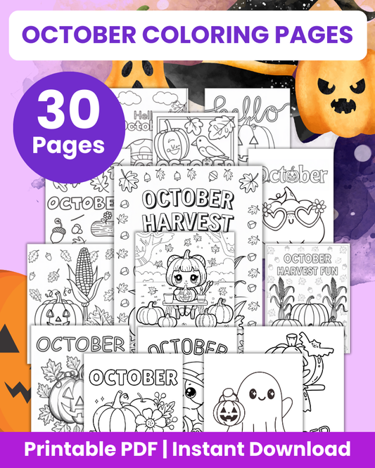 october coloring pages
